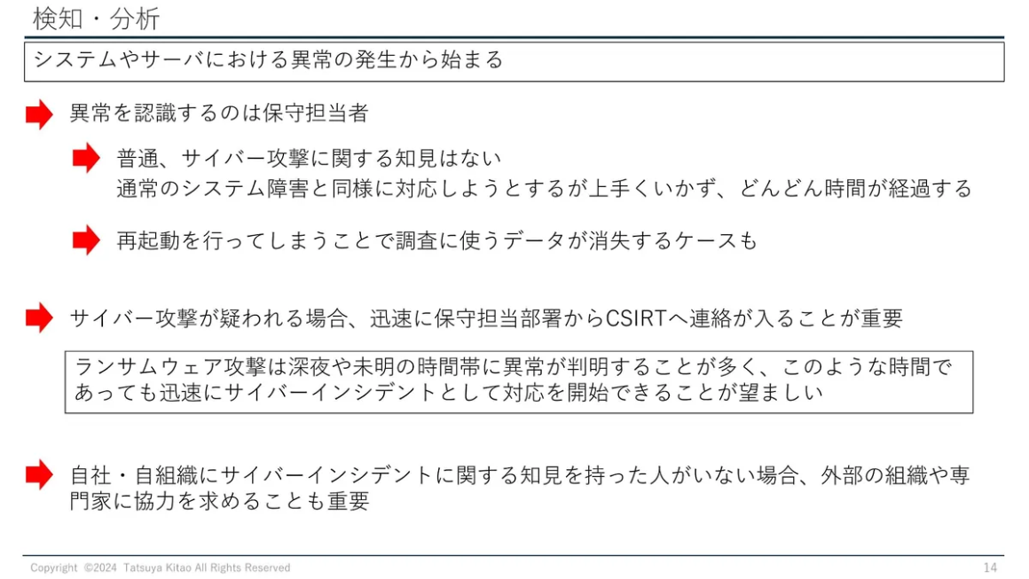 検知・分析 スライド