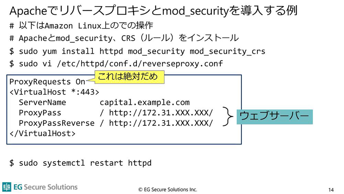 AmazonAWS上で、Amazon Linuxでインストールする手順 スライド