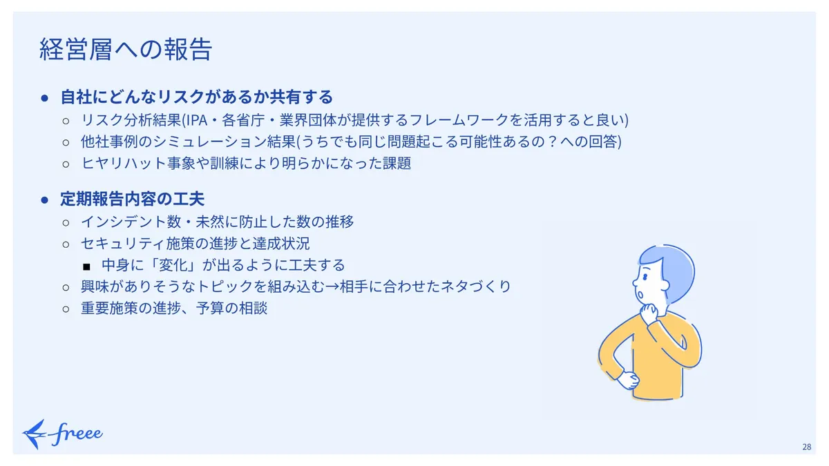 経営層への報告 スライド