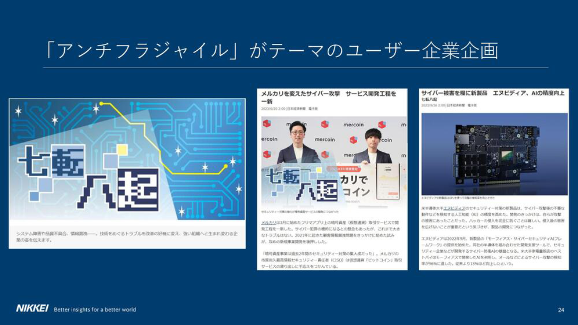 「アンチフラジャイル」がテーマのユーザー企業企画 スライド 