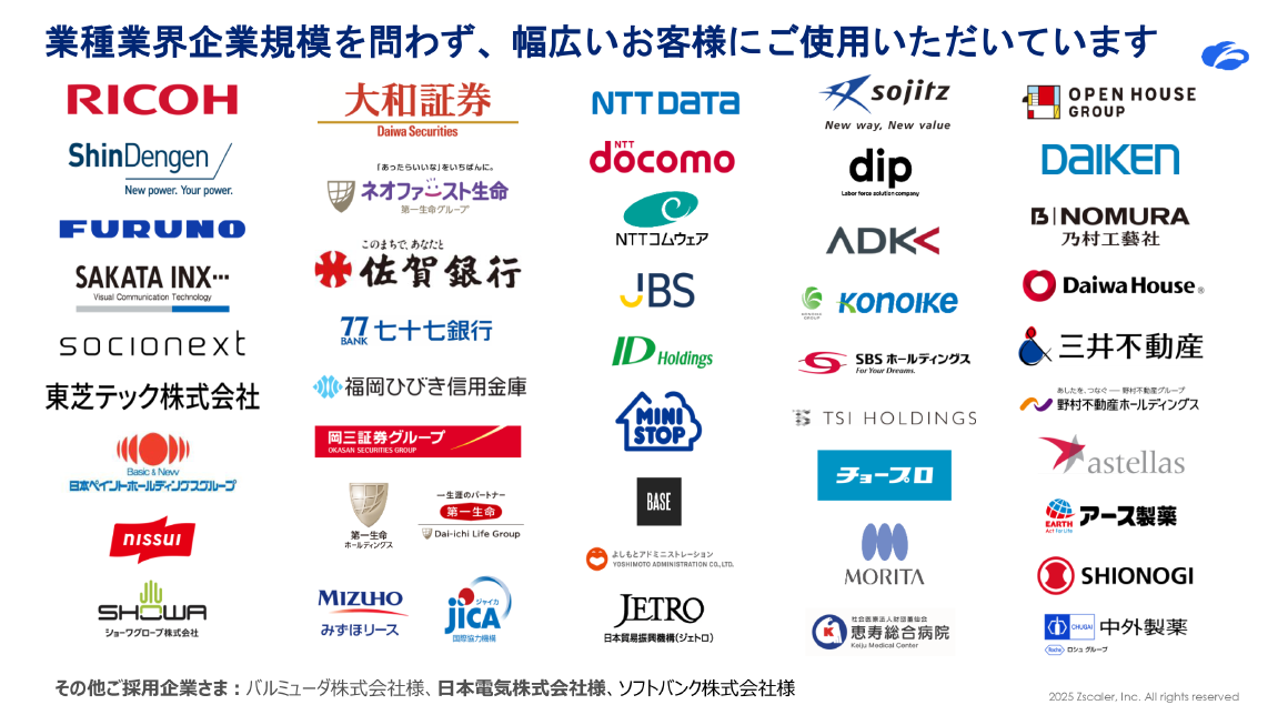 業種業界企業規模を問わず、幅広いお客様にご使用いただいています スライド 
