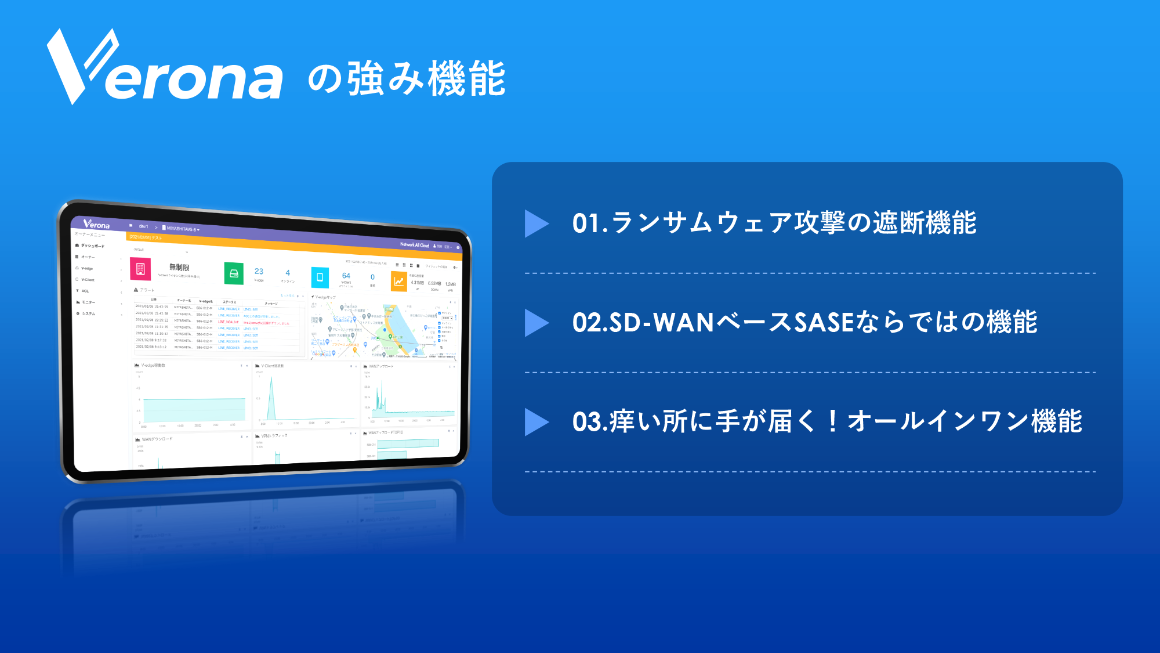 Veronaの強み機能 スライド 