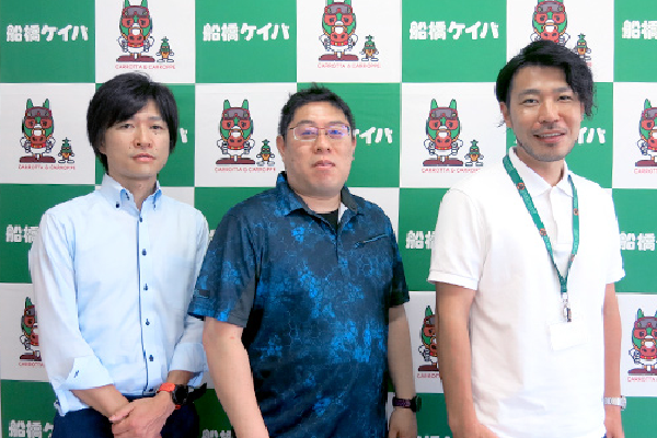 左から、荒川様、杉田様、上沖様