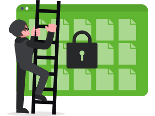サイバー攻撃対策のイラスト