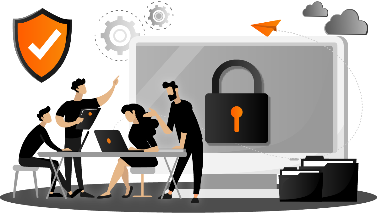 CSIRT構築支援する人のイラスト