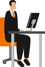 脆弱性診断をしている人のイラスト