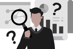 知識不足で困っている人のイラスト